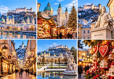 Adventní Salzburg, město Mozarta a vánoční magie
